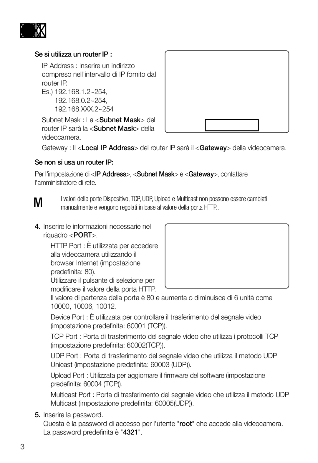 Samsung SNC-B2331P manual Collegamento rete e impostazione 