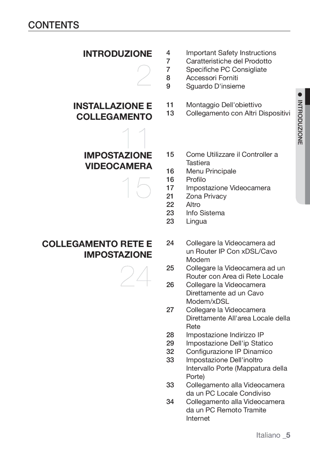 Samsung SNC-B2331P manual Contents 