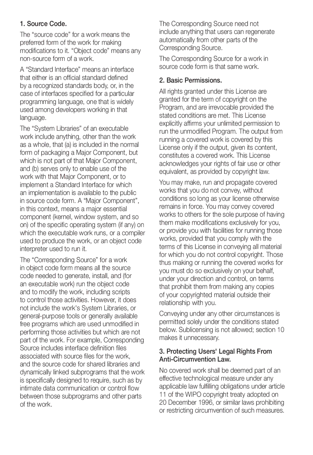 Samsung SNC-B2331(P) user manual Source Code, Basic Permissions, Protecting Users Legal Rights From Anti-Circumvention Law 