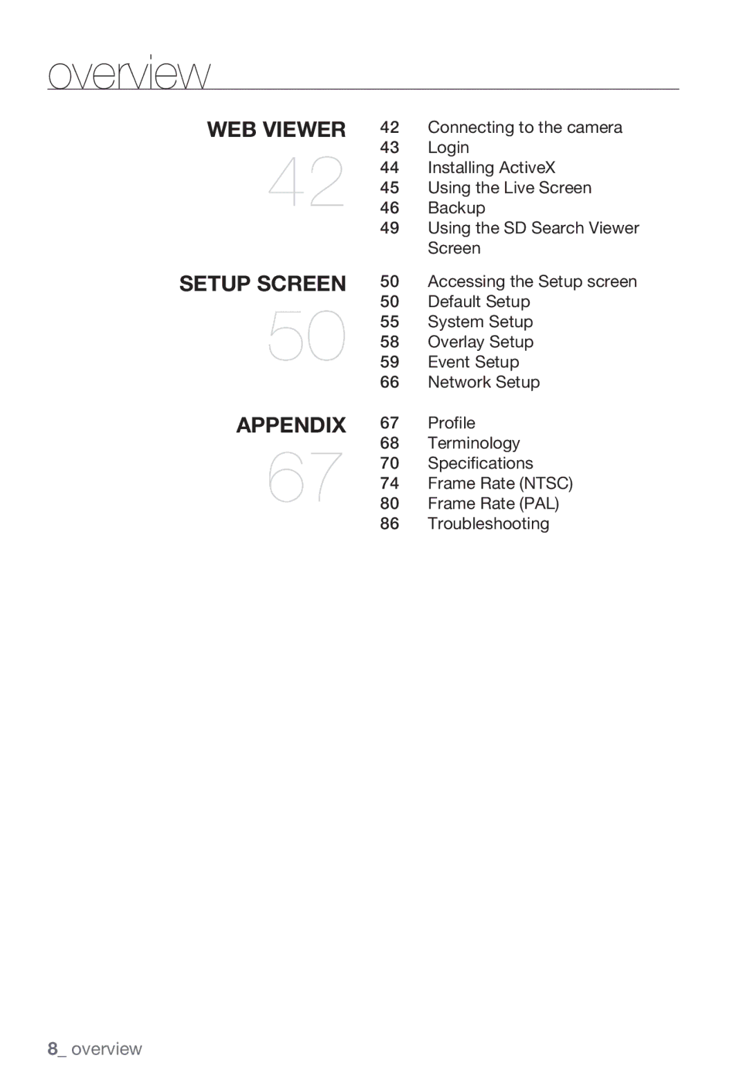 Samsung SNC-B2335P user manual Connecting to the camera, Login, Installing ActiveX, Using the Live Screen, Backup 