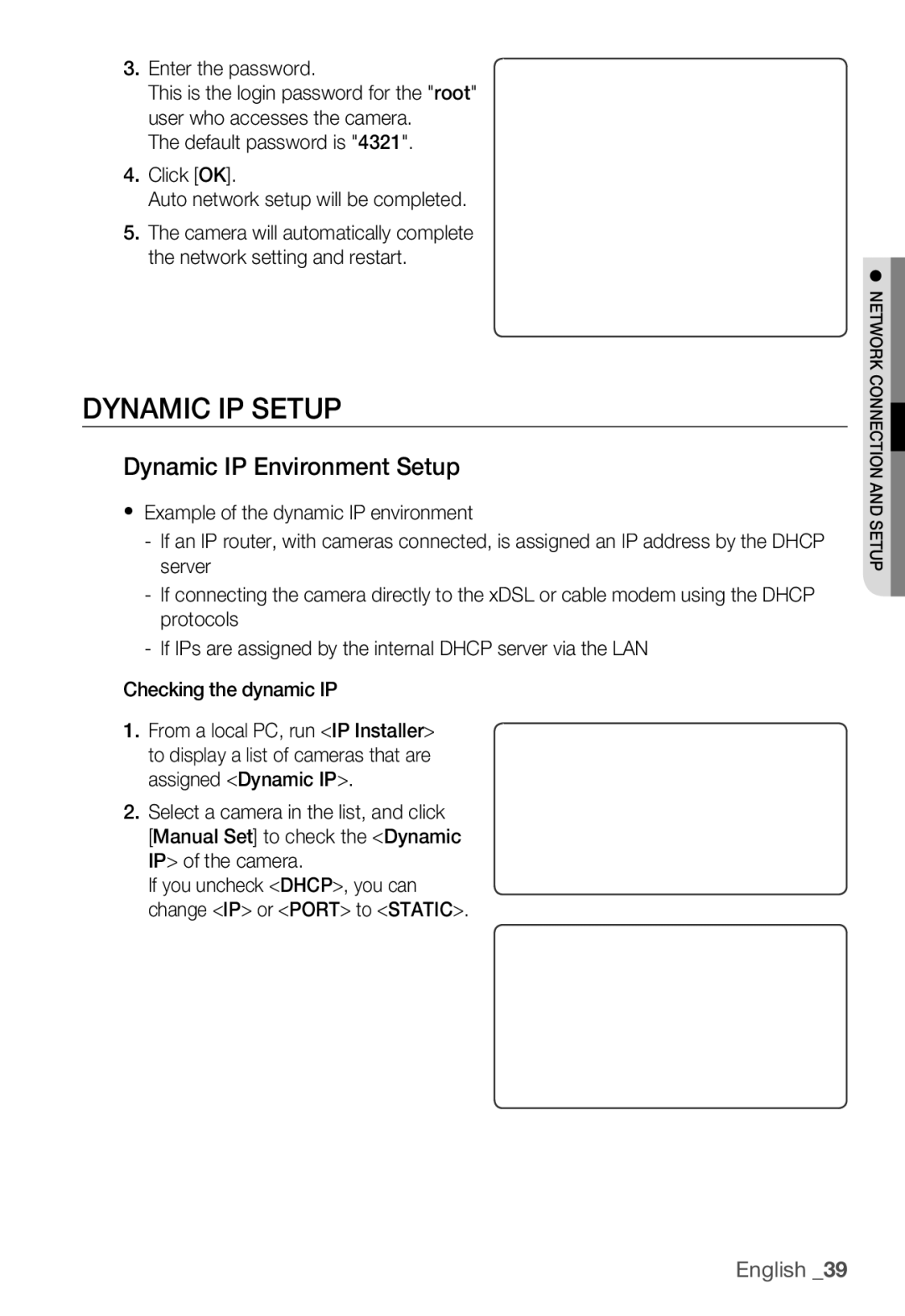 Samsung SNC-B2335P manual Dynamic IP Setup, Dynamic IP Environment Setup 