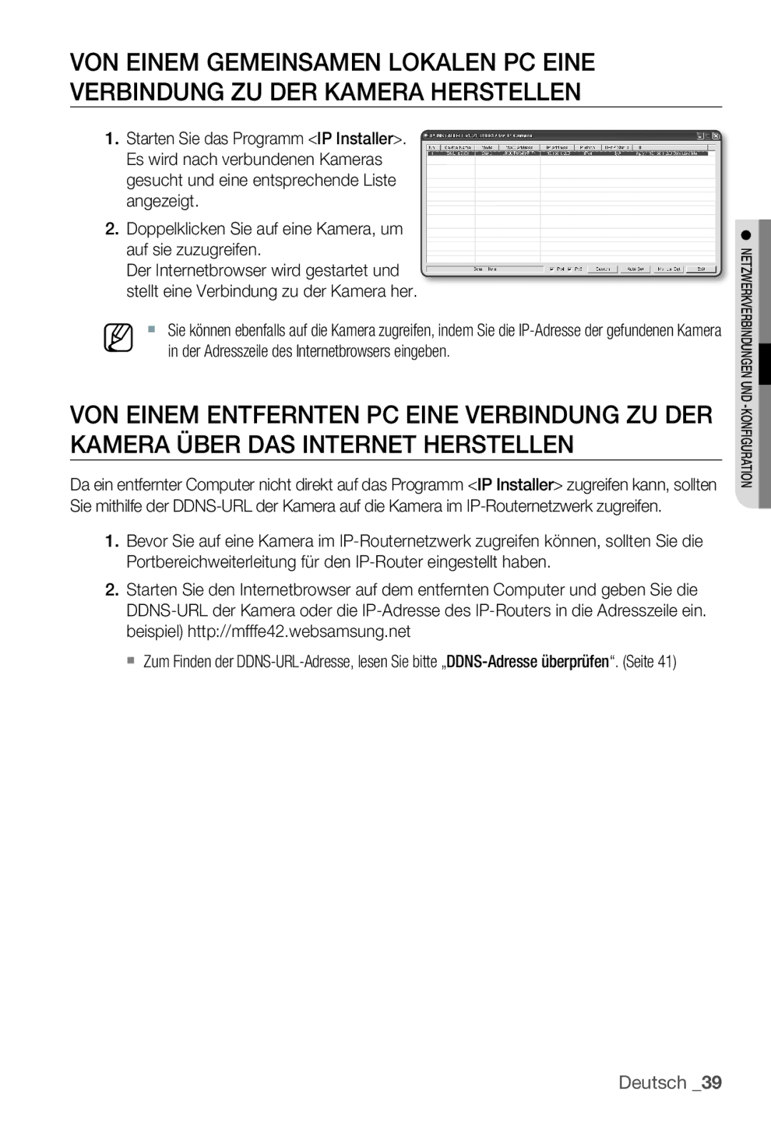 Samsung SNC-B2335P manual Deutsch 