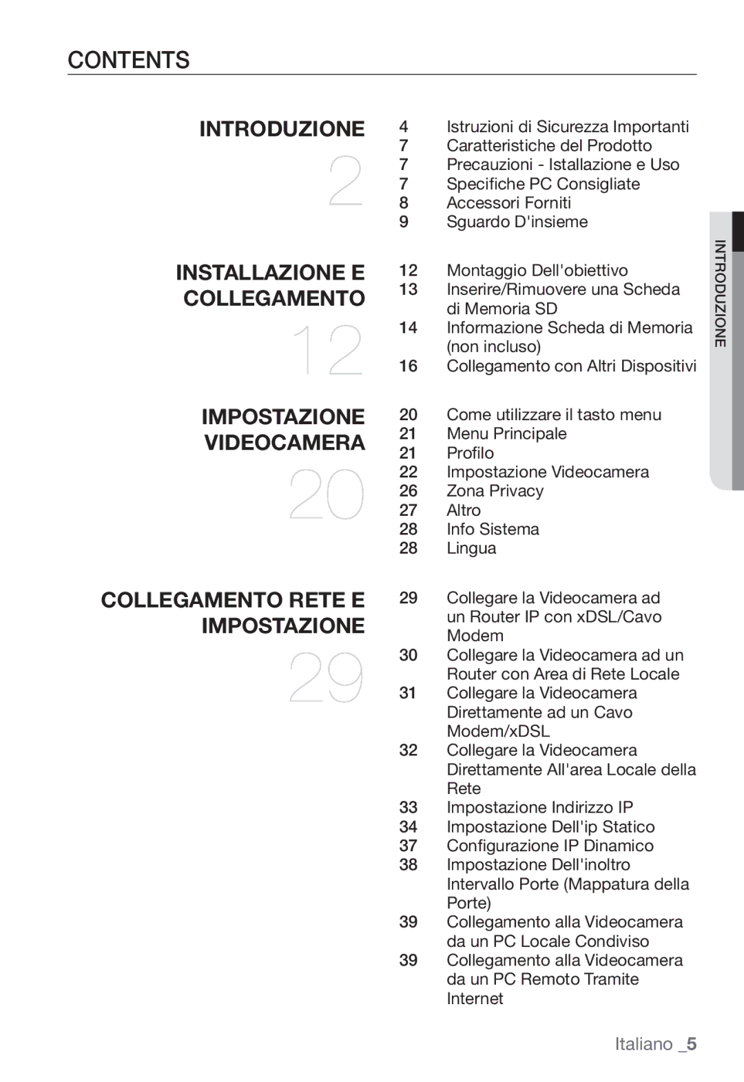 Samsung SNC-B2335P manual Contents 