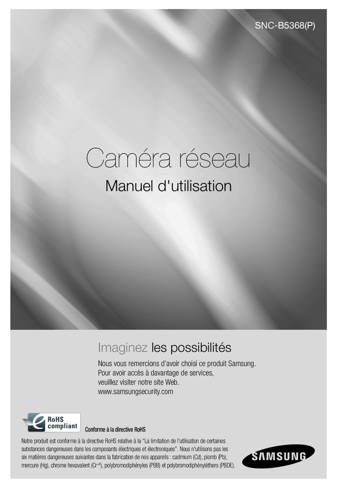 Samsung SNC-B5368P user manual Network Camera 