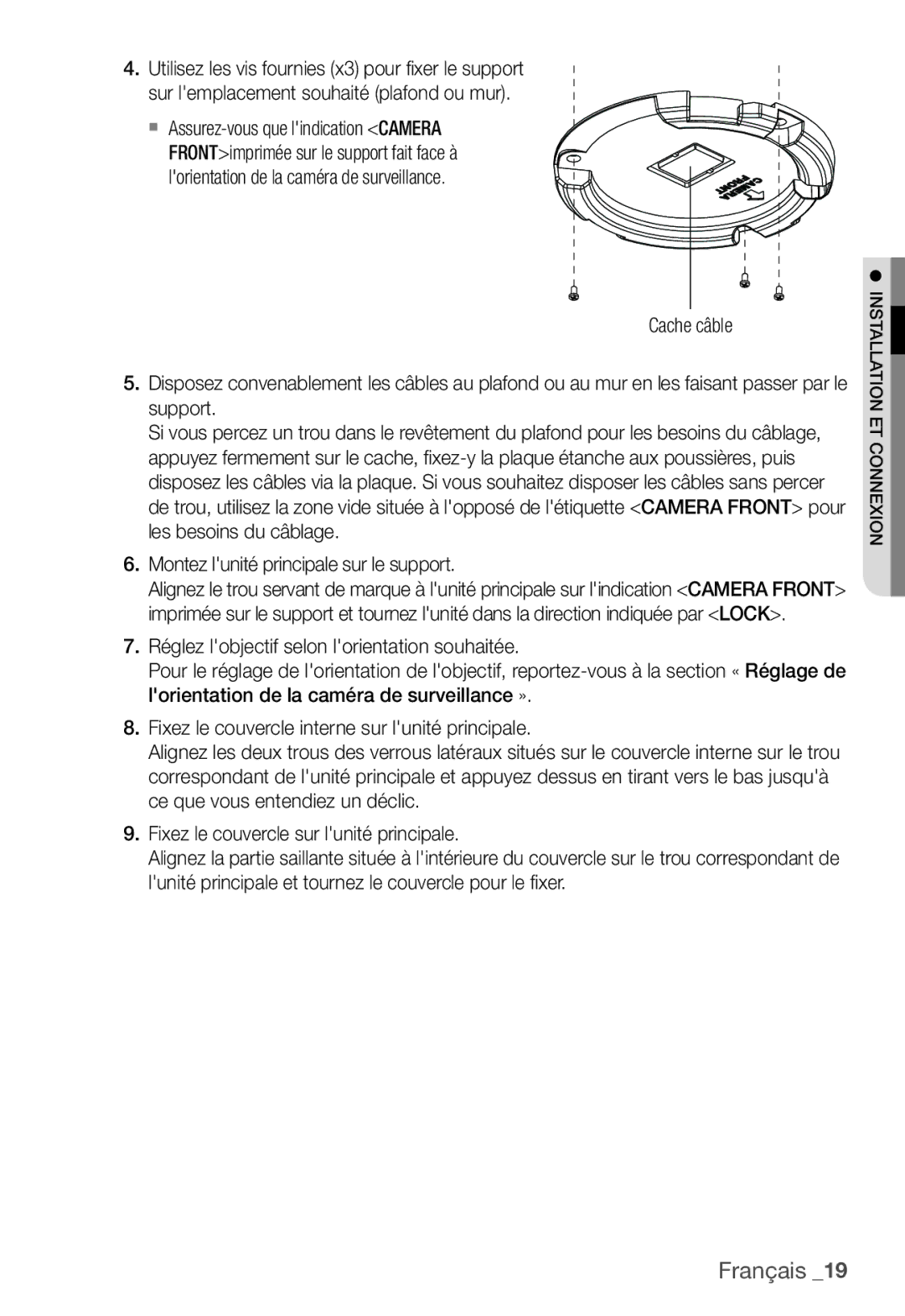 Samsung SNC-B5368P manual Français 