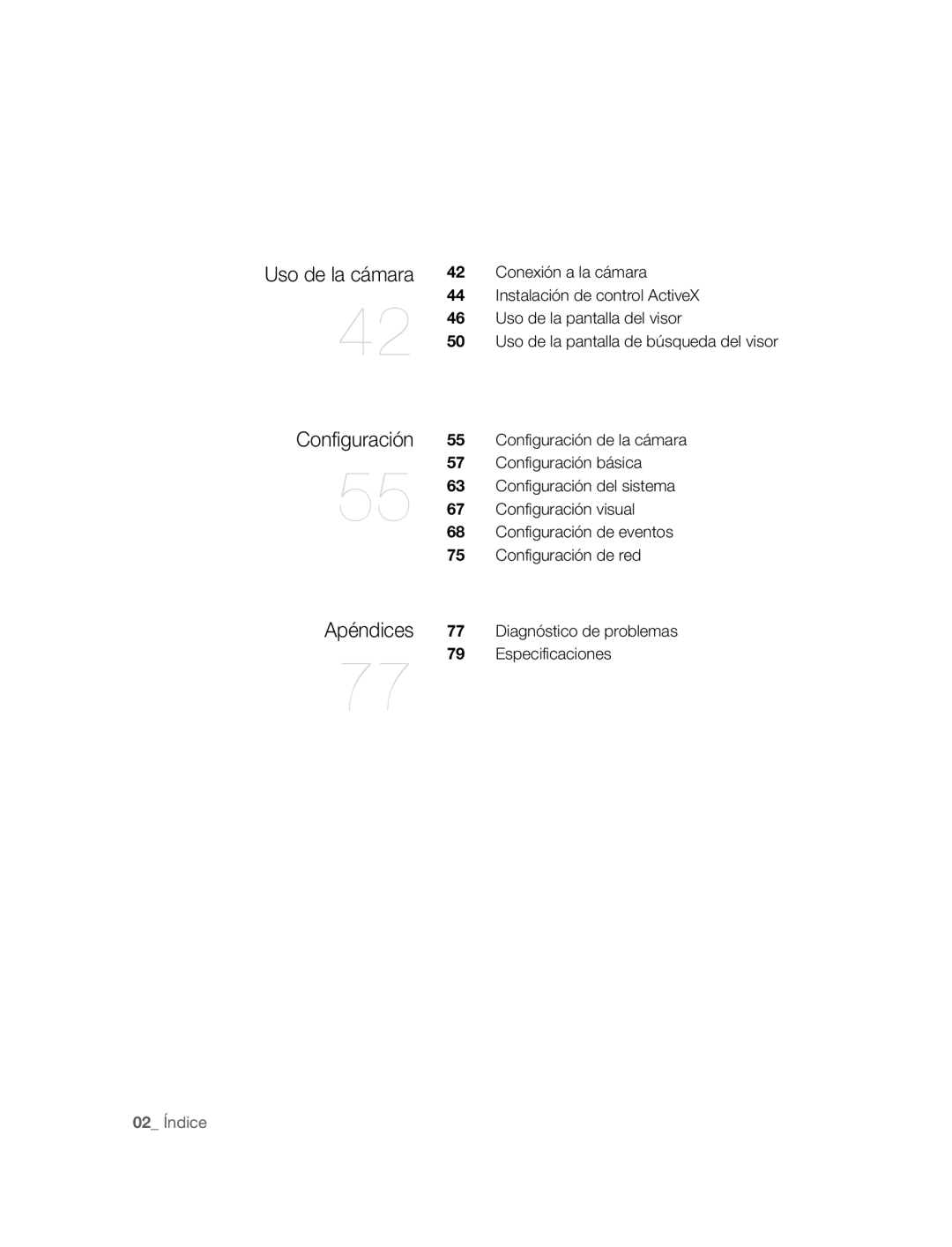 Samsung SNC-B5395P manual Configuración, Uso de la cámara 