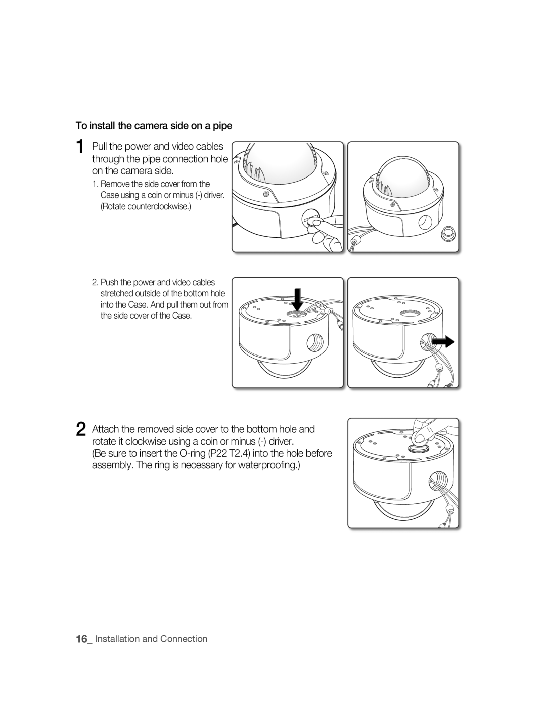 Samsung SNC-B5395P manual Installation and Connection 