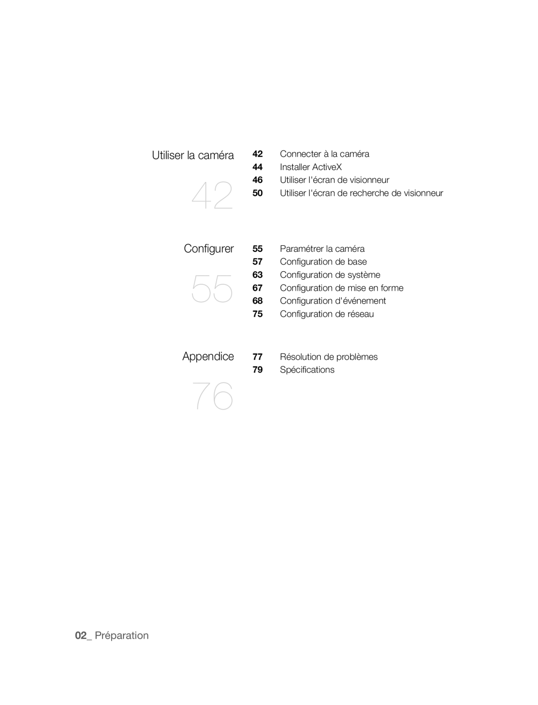 Samsung SNC-B5395P manual Conﬁ gurer, Utiliser la caméra 