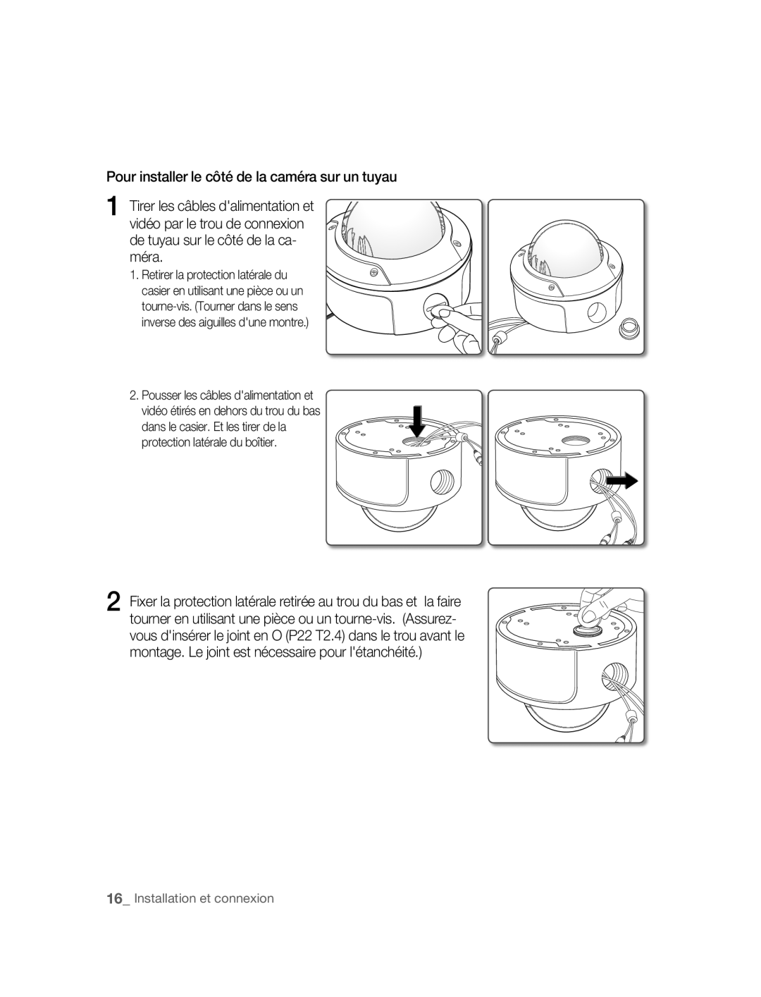 Samsung SNC-B5395P manual Installation et connexion 