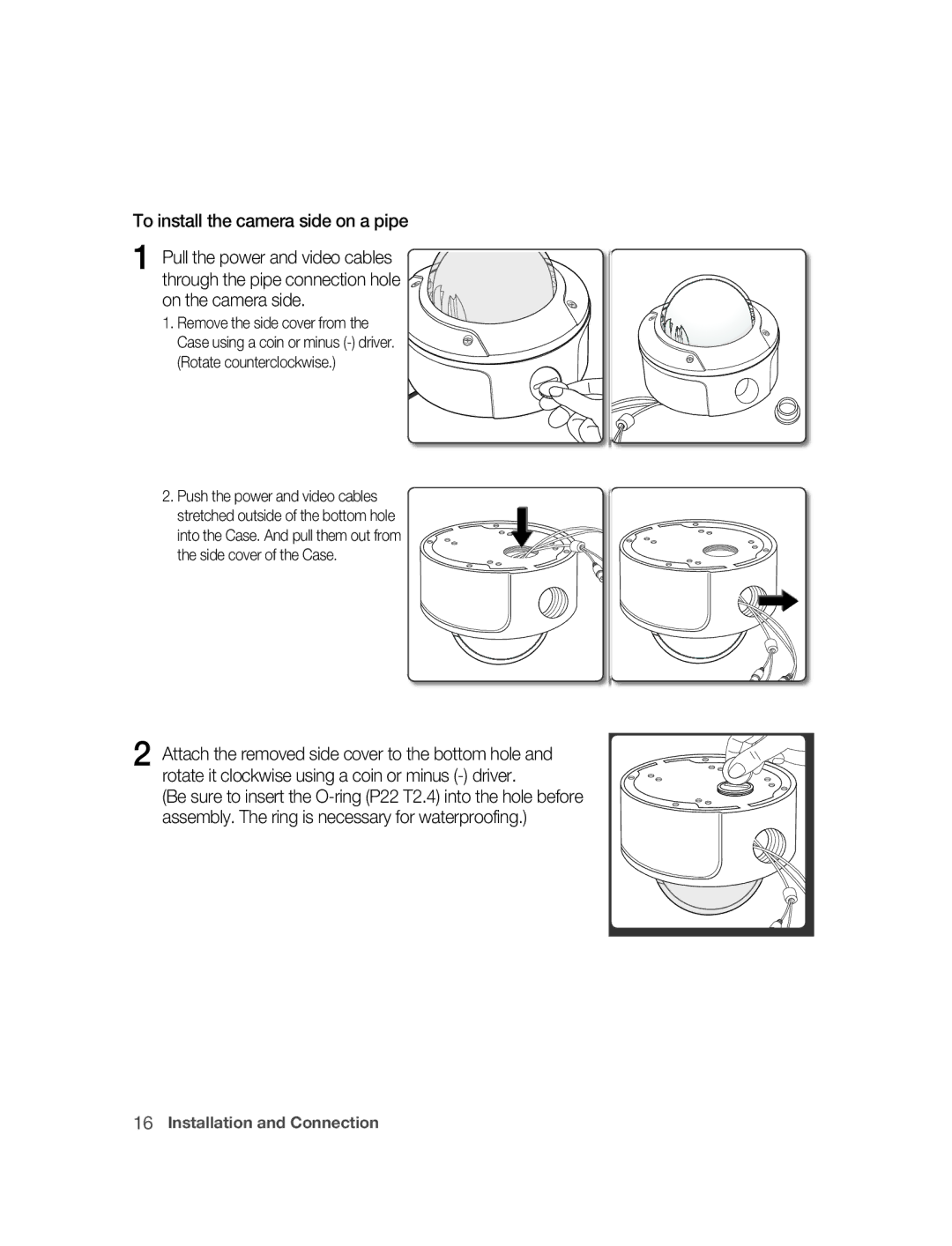 Samsung SNC-B5395P manual Installation and Connection 