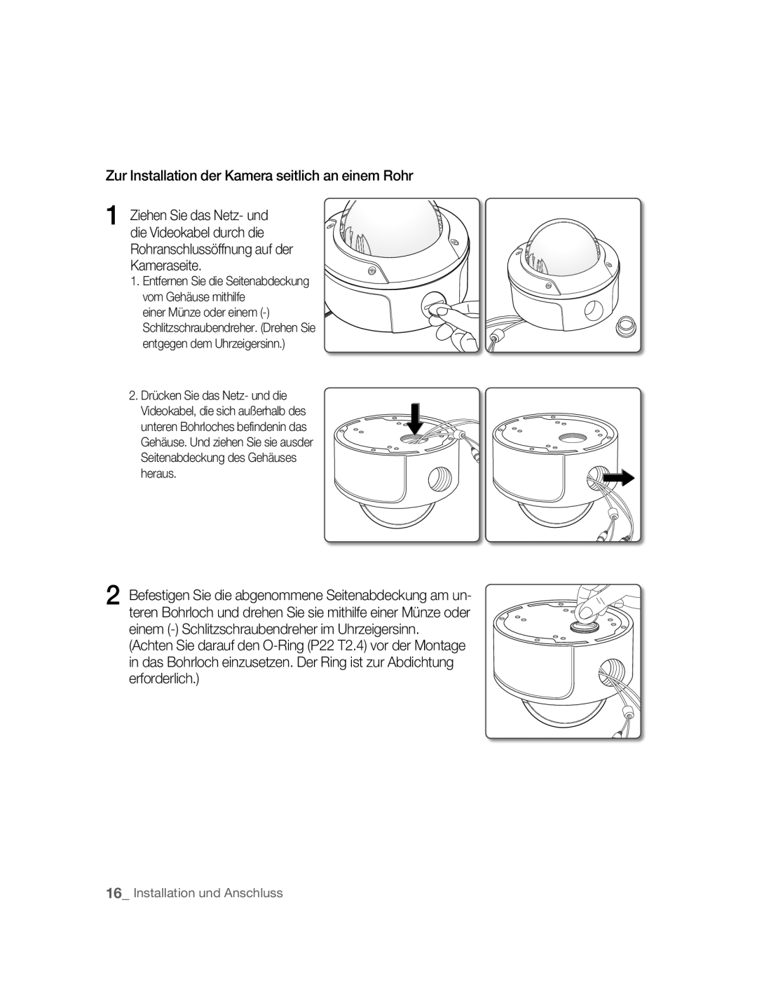 Samsung SNC-B5395P manual Installation und Anschluss 