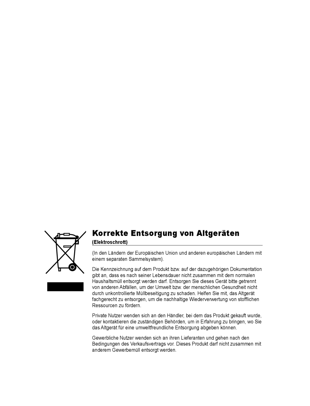 Samsung SNC-B5395P manual Korrekte Entsorgung von Altgeräten 