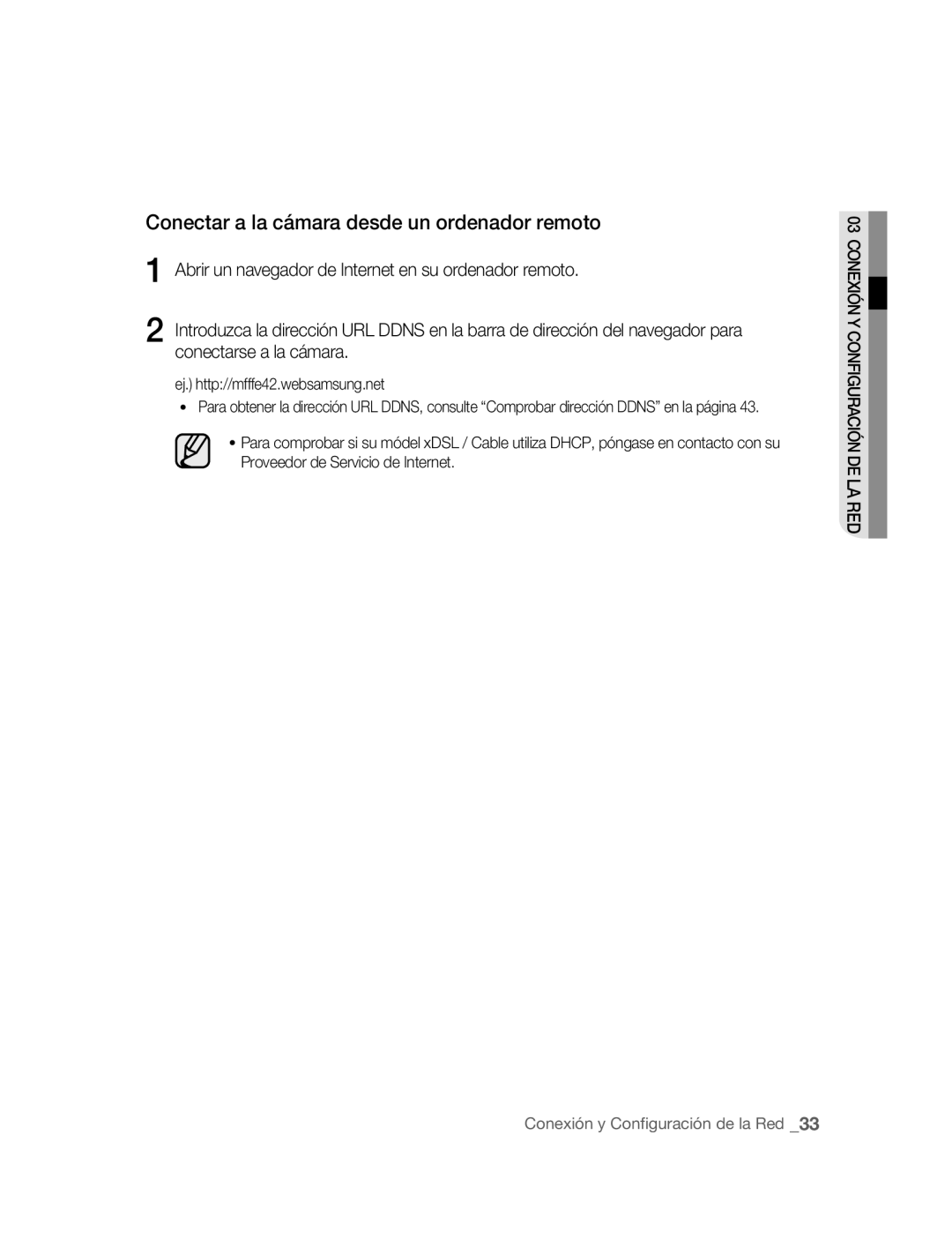 Samsung SNC-B5395P manual Conectar a la cámara desde un ordenador remoto 