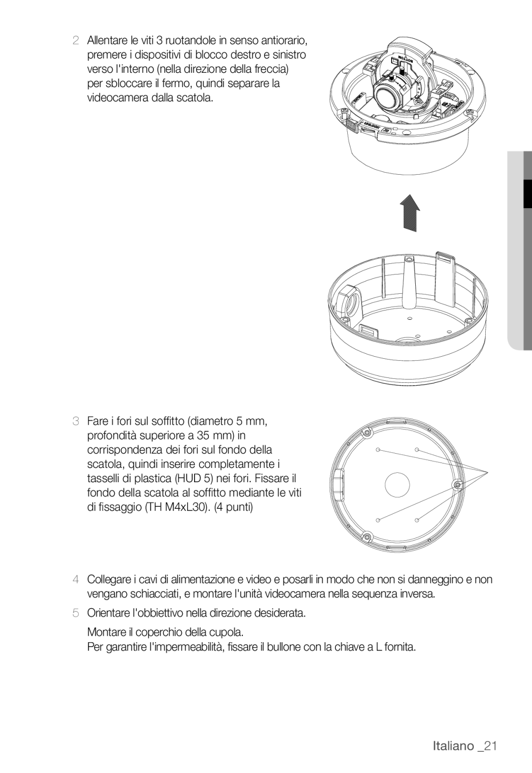 Samsung SNC-B5399P manual Videocamera dalla scatola 