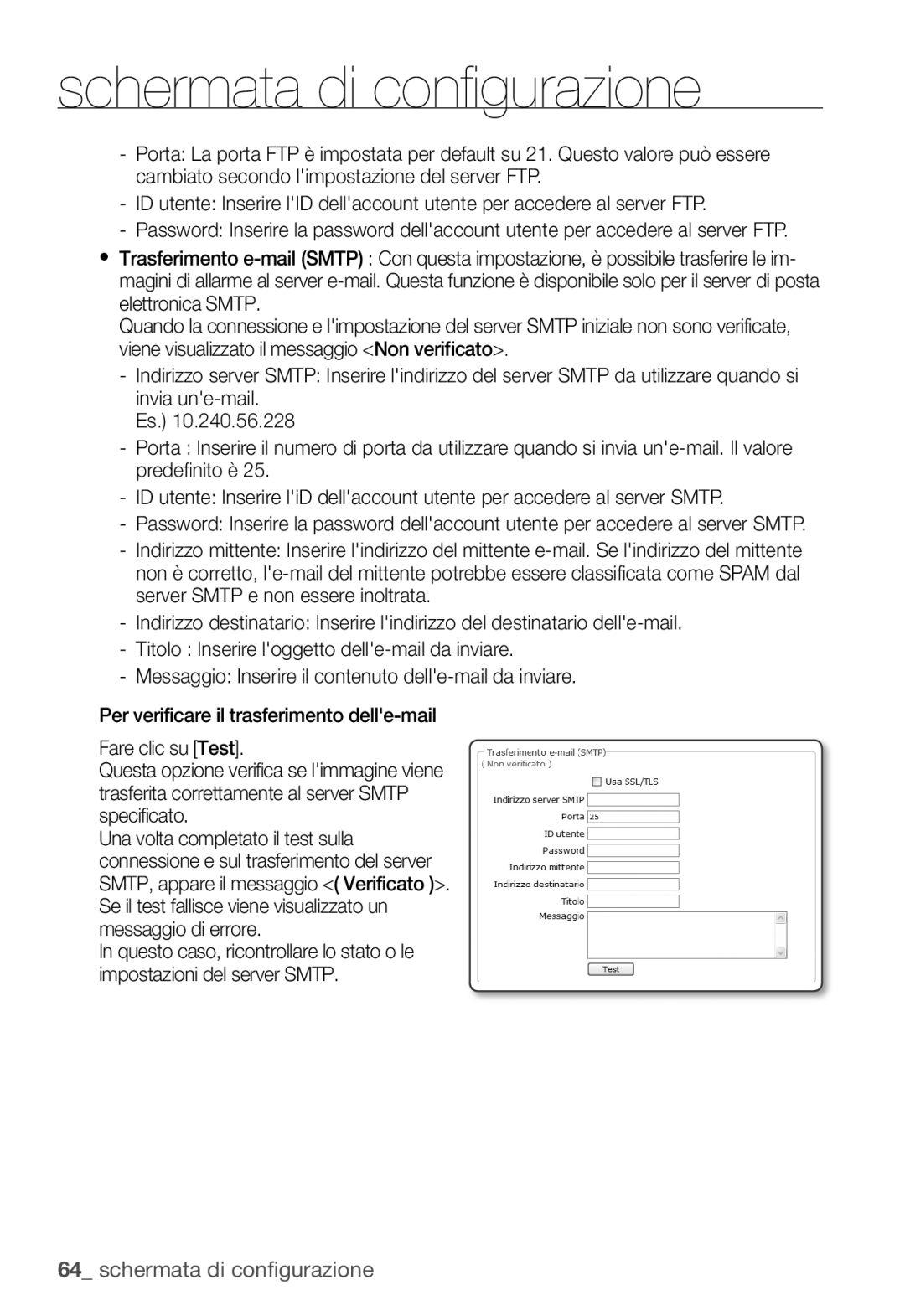 Samsung SNC-B5399P manual Schermata di configurazione 