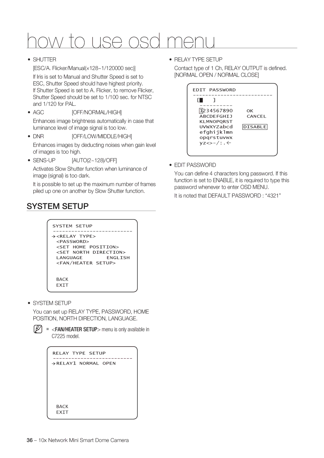 Samsung SNC-C6225P, SNC-C7225P manual System Setup 