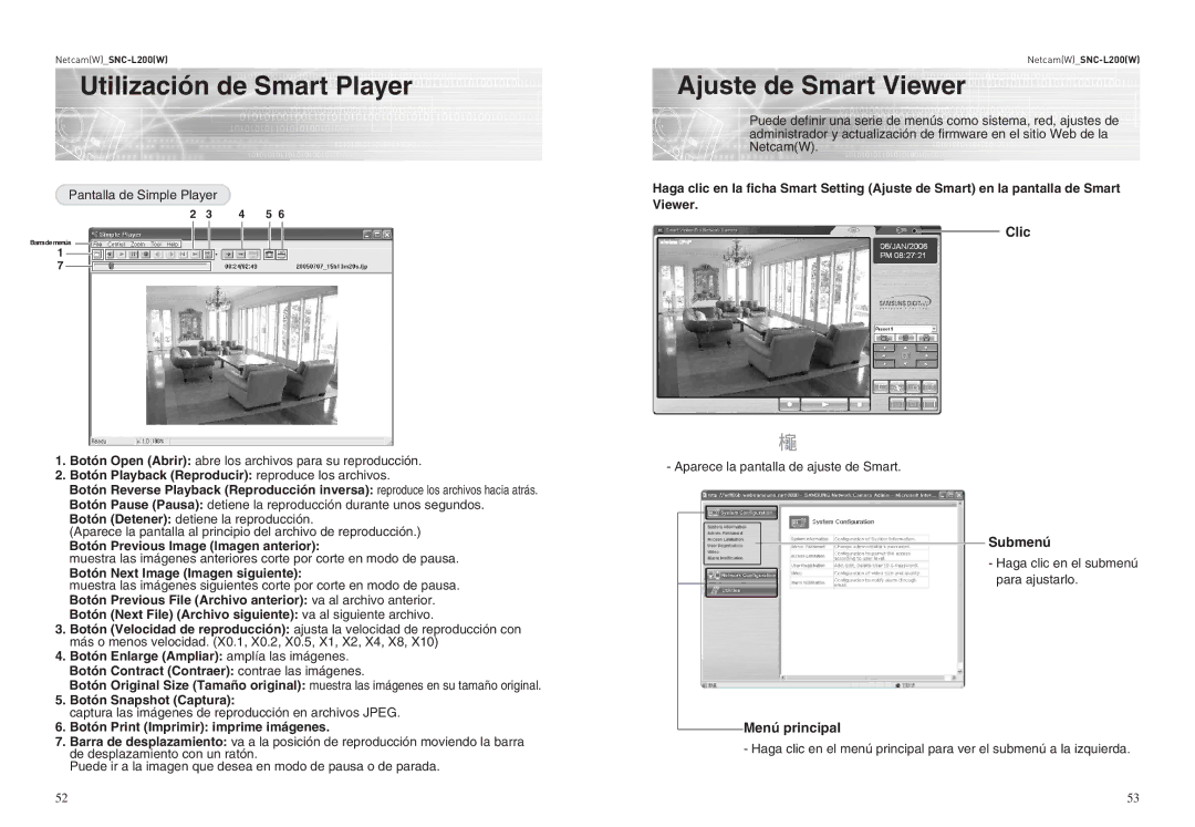 Samsung SNC-L200P manual Ajuste de Smart Viewer 