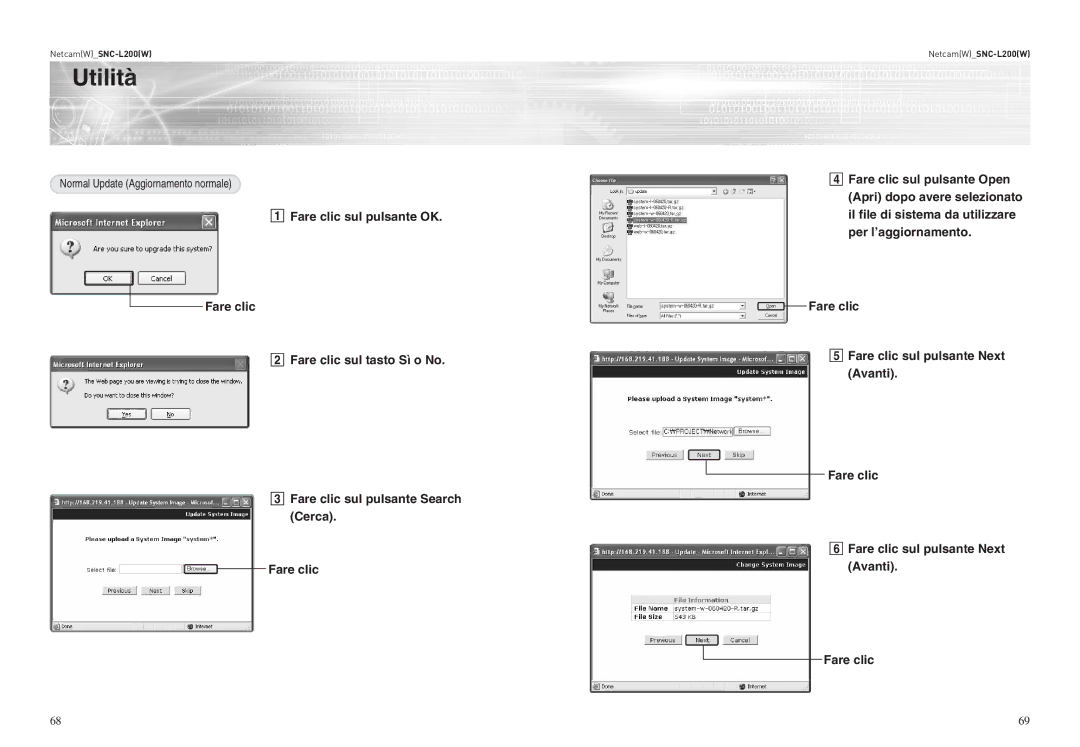 Samsung SNC-L200P manual Normal Update Aggiornamento normale 