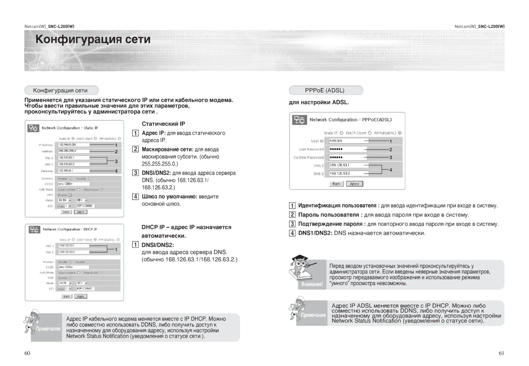 Samsung SNC-L200P manual Òî˛Á Ôó Ûïóî˜‡Ìë˛ ‚‚Â‰Ëúâ, Dhcp IP ‡‰ÂÒ IP Ì‡ÁÌ‡˜‡ÂÚÒﬂ, ‰Îﬂ Ì‡ÒÚÓÈÍË Adsl 