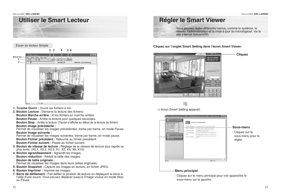 Samsung SNC-L200P manual Régler le Smart Viewer 