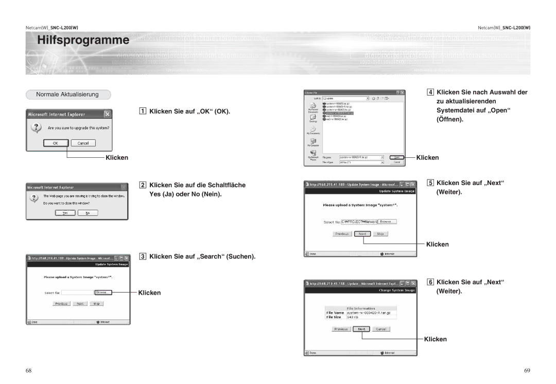 Samsung SNC-L200P manual Normale Aktualisierung 