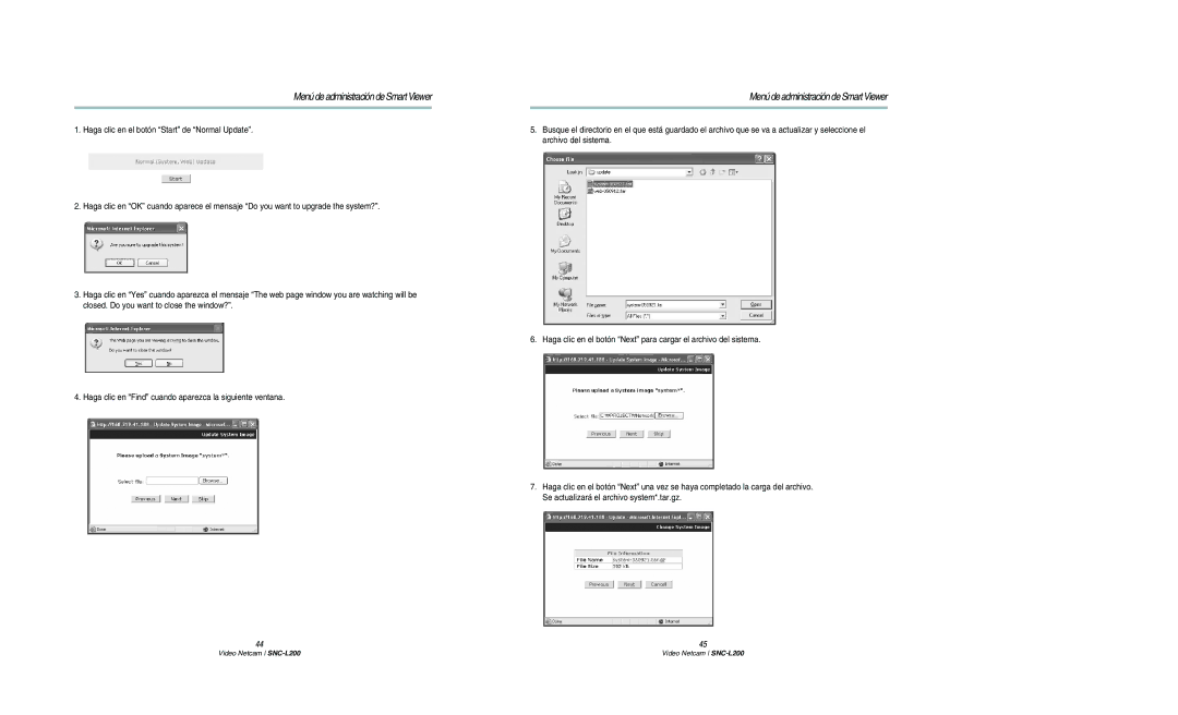 Samsung SNC-L200N manual Menú de administración de Smart Viewer 