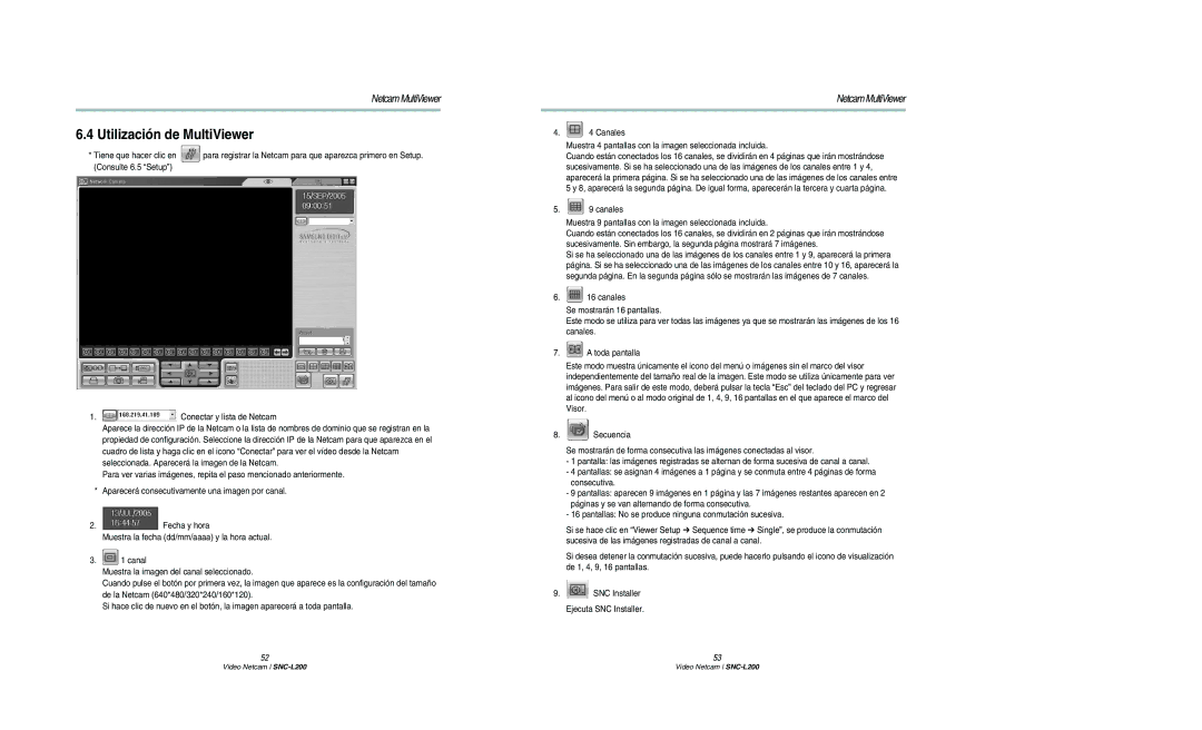 Samsung SNC-L200N manual Utilización de MultiViewer 