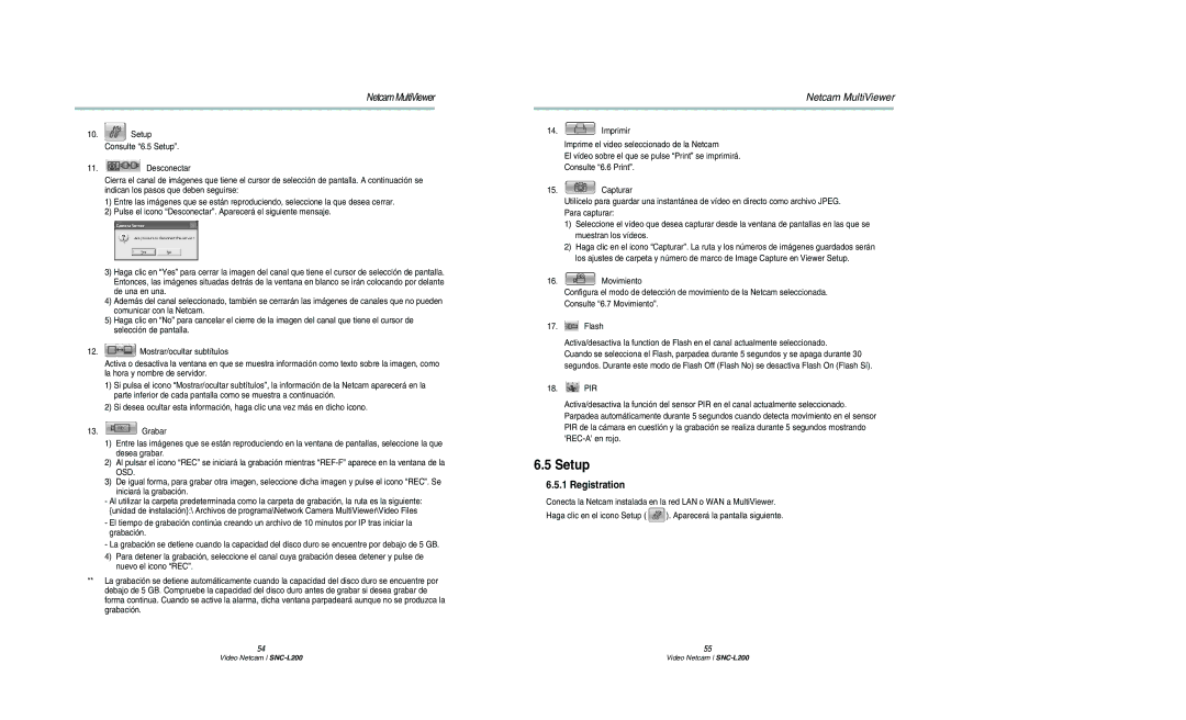 Samsung SNC-L200N manual Setup, Registration 