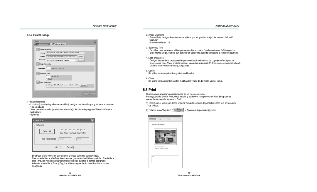 Samsung SNC-L200N manual Print, Viewer Setup 