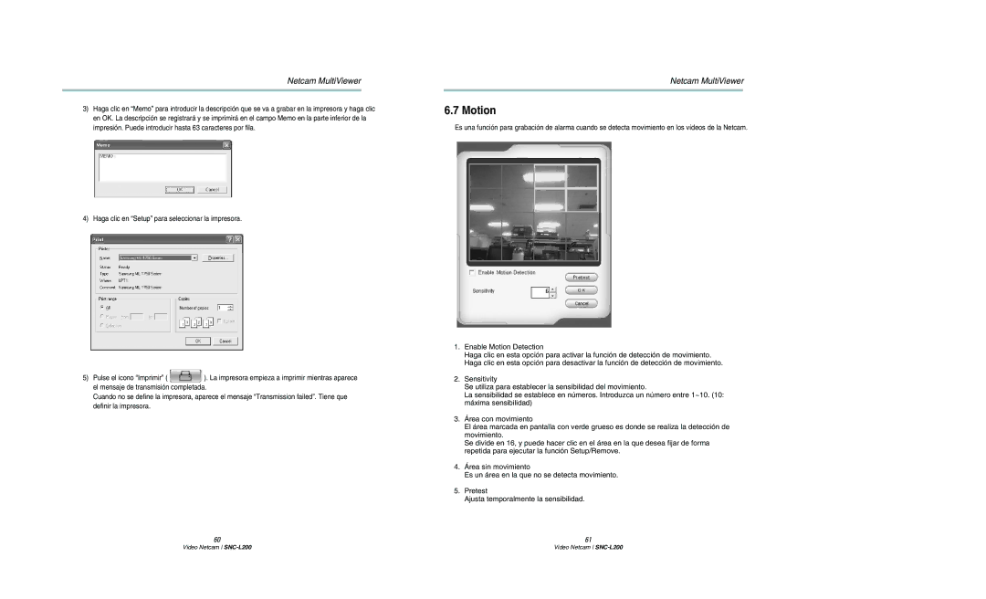 Samsung SNC-L200N manual Enable Motion Detection 