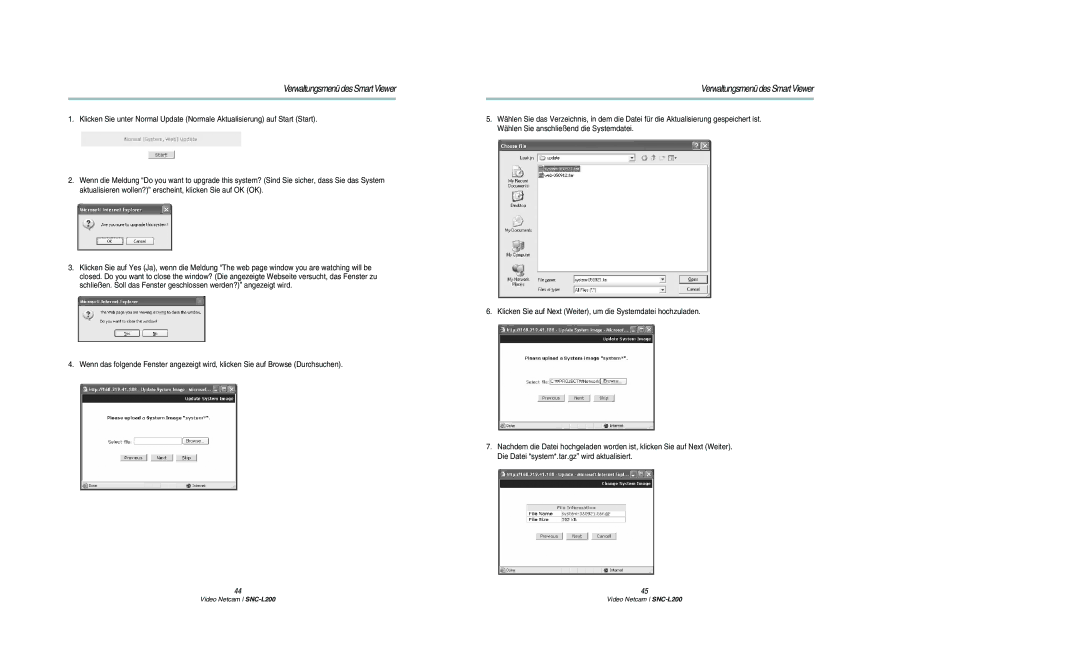 Samsung SNC-L200P manual Verwaltungsmenü des Smart Viewer 