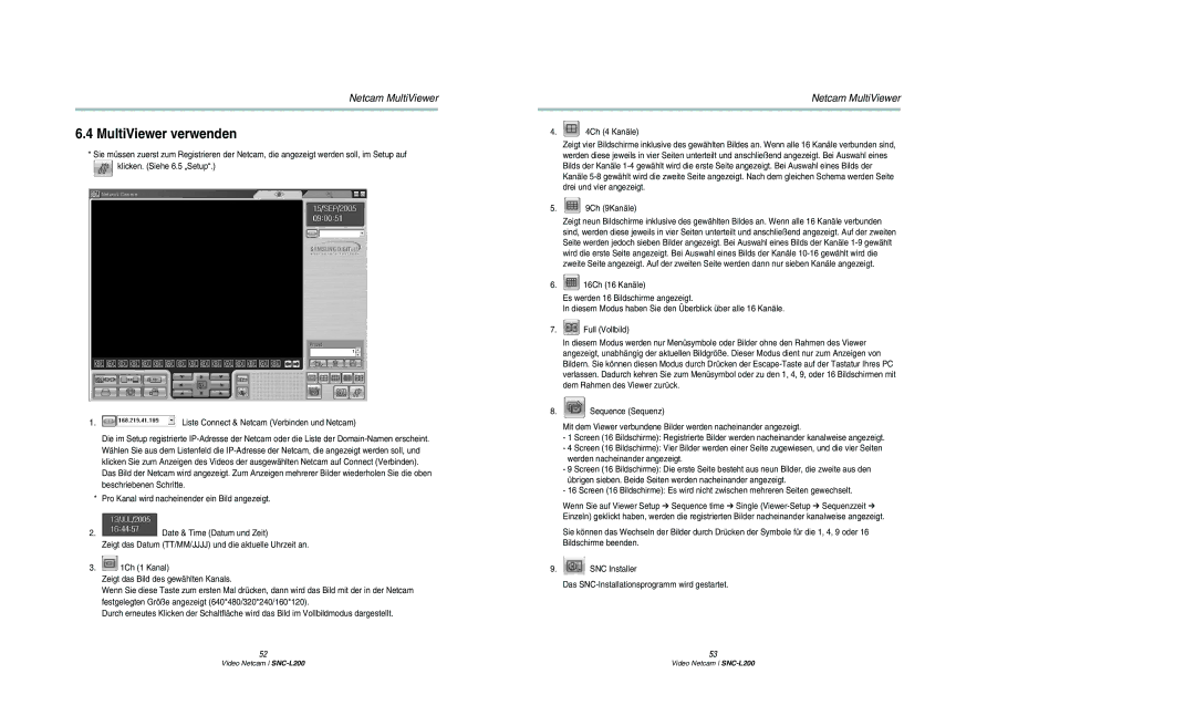 Samsung SNC-L200P manual MultiViewer verwenden 