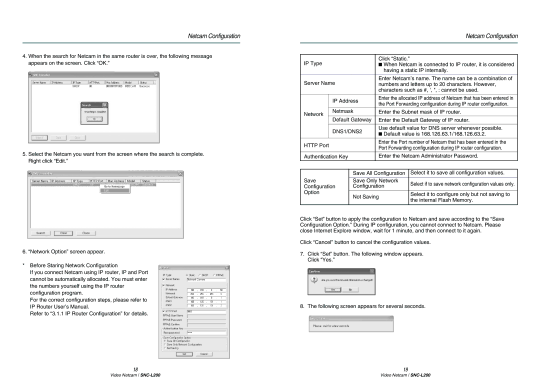 Samsung SNC-L200P manual DNS1/DNS2 