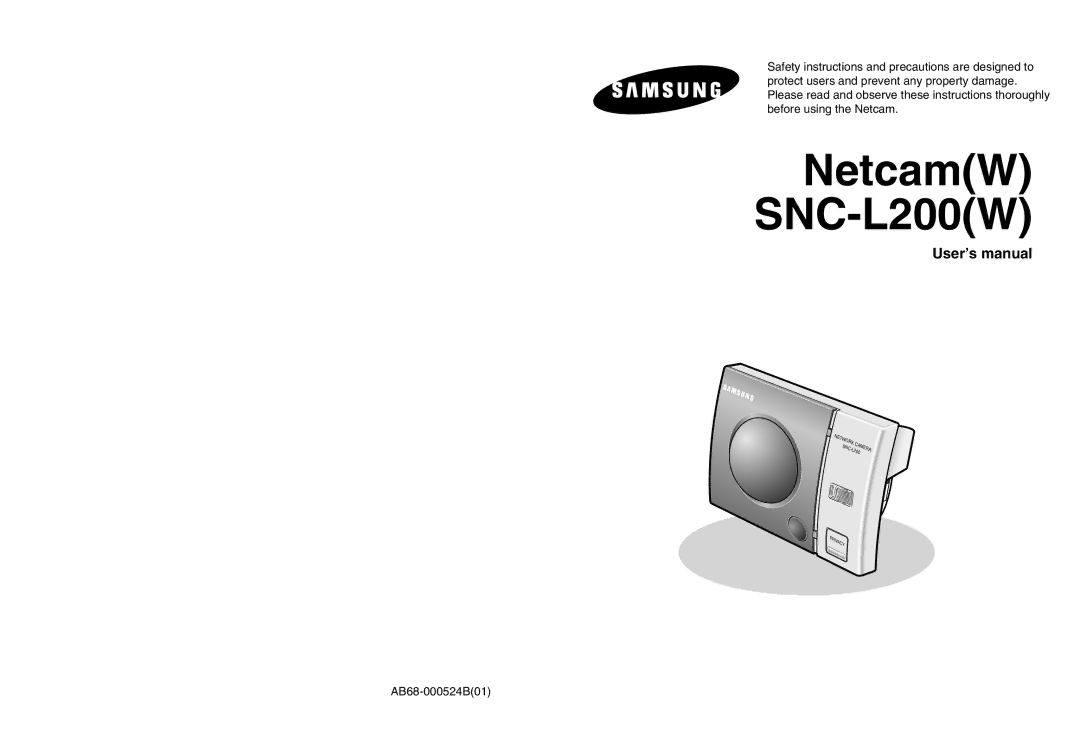 Samsung SNC-L200(W) user manual NetcamW SNC-L200W 