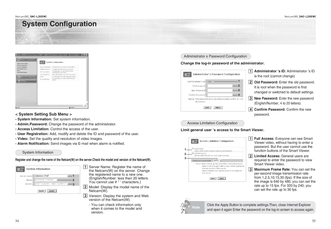 Samsung SNC-L200(W) user manual System Configuration 