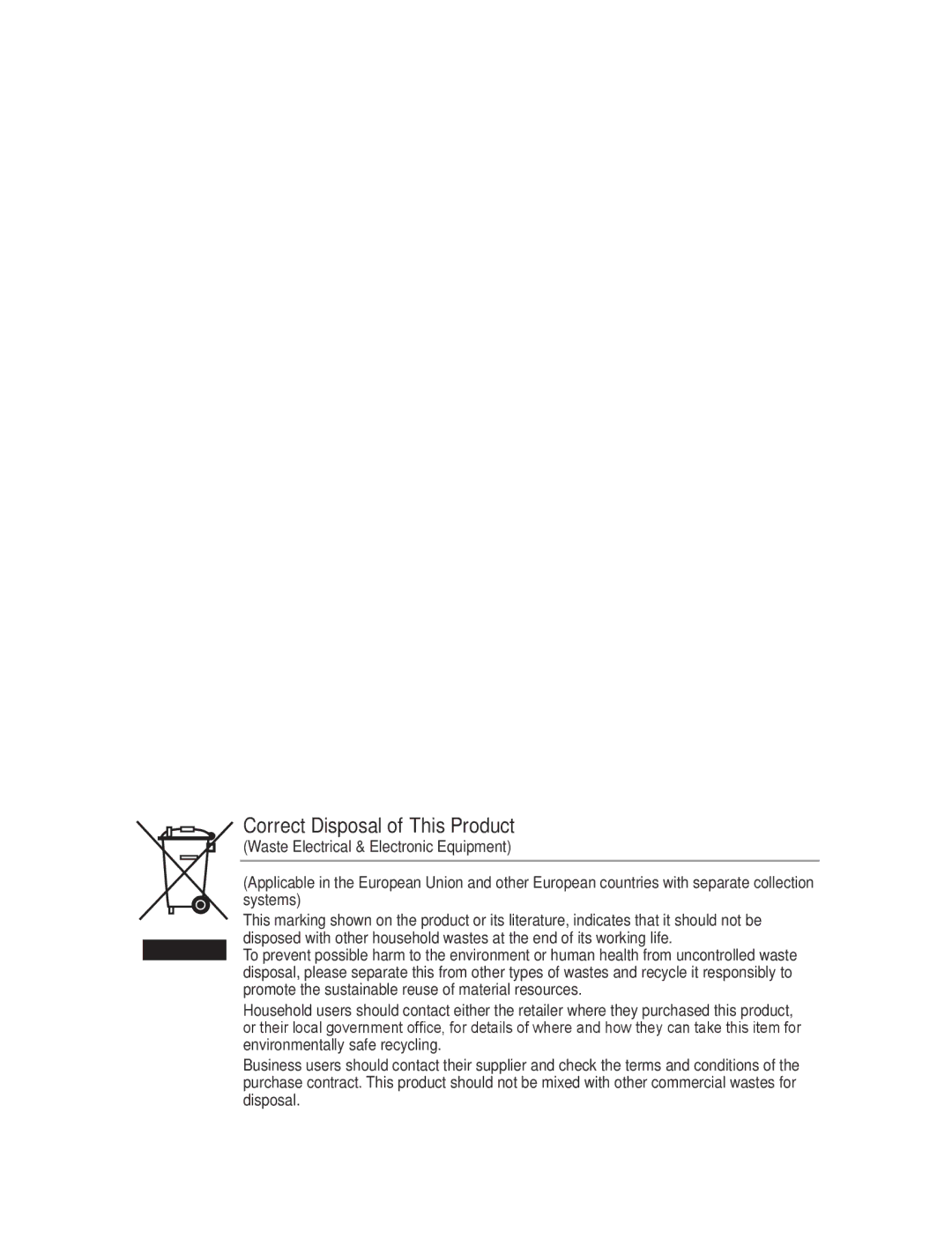 Samsung SNC-M300 user manual Correct Disposal of This Product 