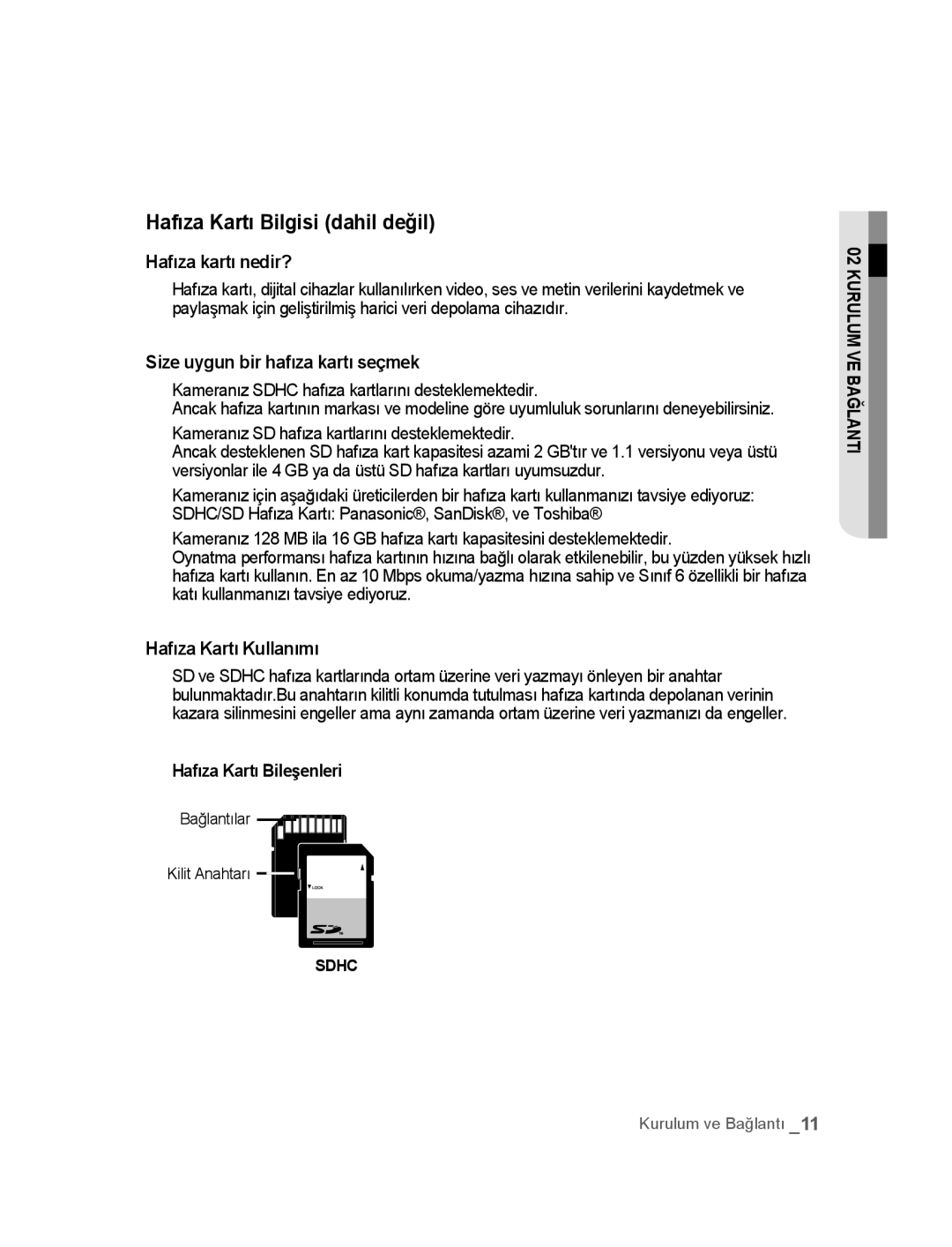 Samsung SNC-M300P manual Hafıza Kartı Bilgisi dahil değil, Hafıza kartı nedir?, Size uygun bir hafıza kartı seçmek 