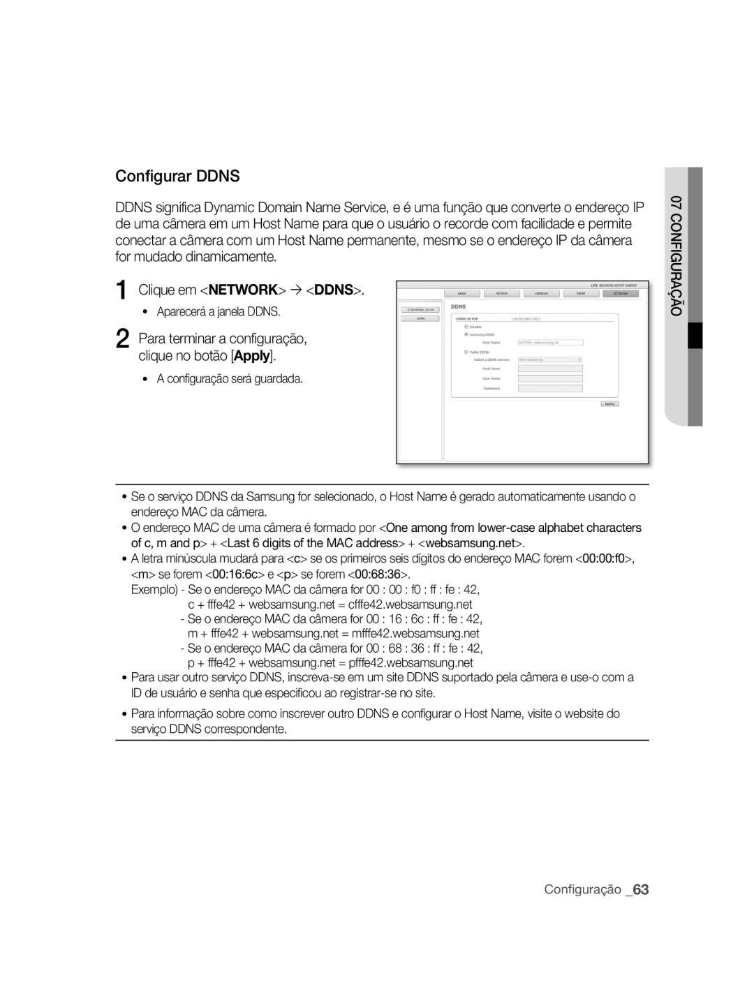 Samsung SNC-M300P manual Configurar Ddns 