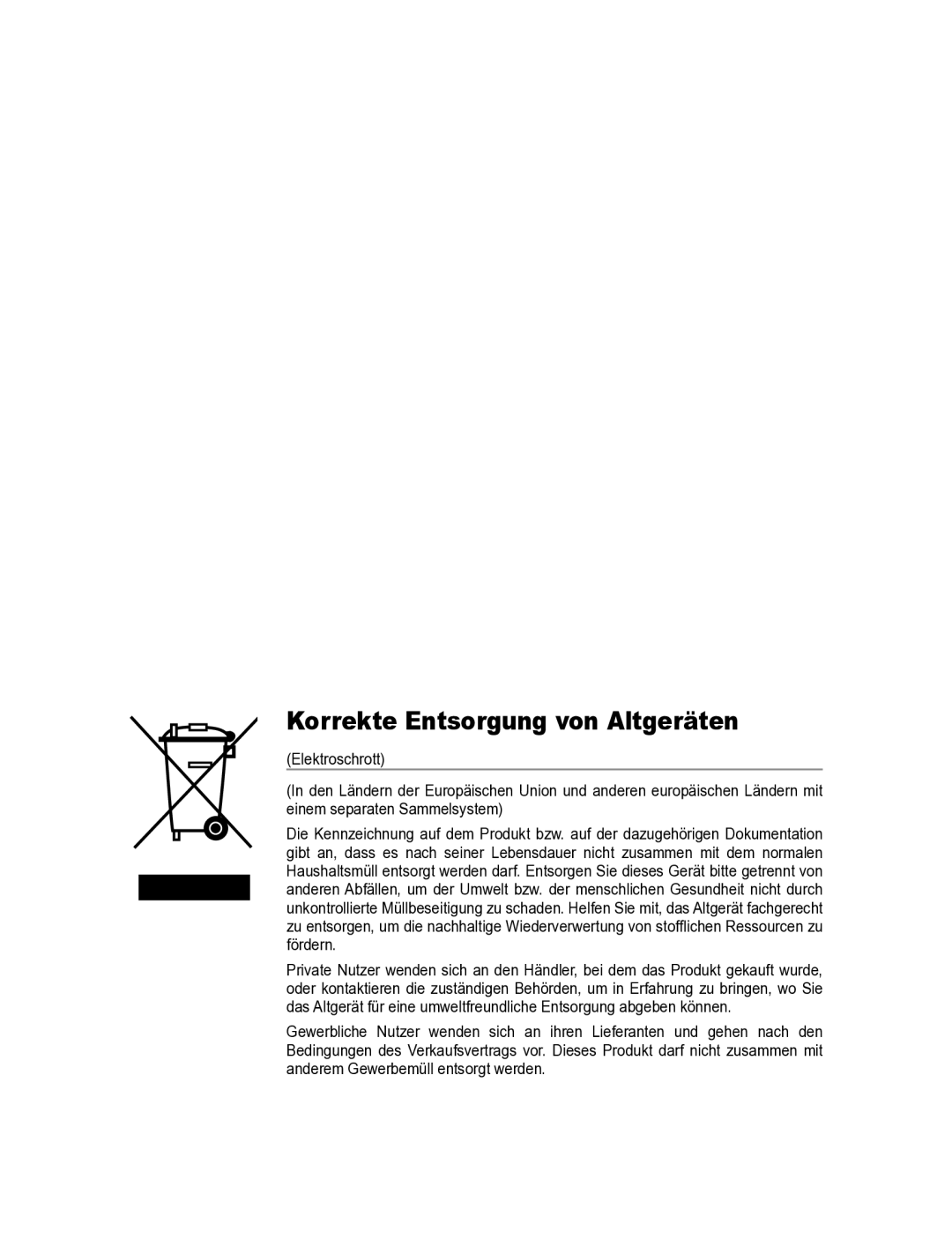 Samsung SNC-M300P manual Korrekte Entsorgung von Altgeräten 