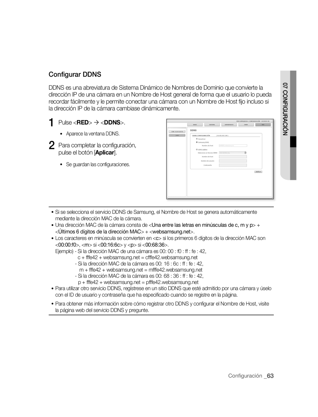 Samsung SNC-M300P manual Configurar Ddns, Pulse RED ´ Ddns 