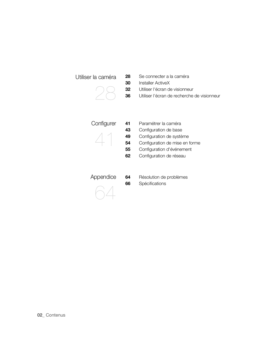 Samsung SNC-M300P manual Configurer, Appendice, Utiliser la caméra 