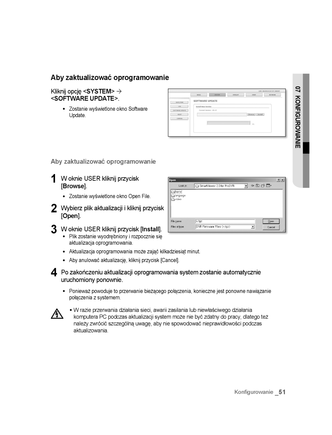 Samsung SNC-M300P manual Konfigurowanie 