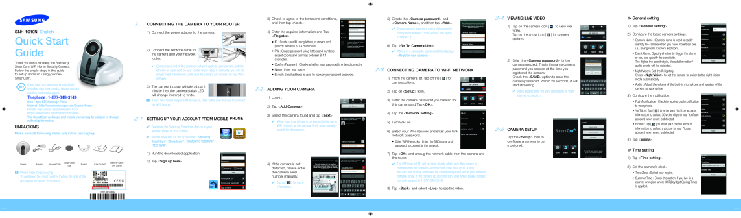 Samsung SNH-1010N user manual Samsung SmartCam, User Manual 