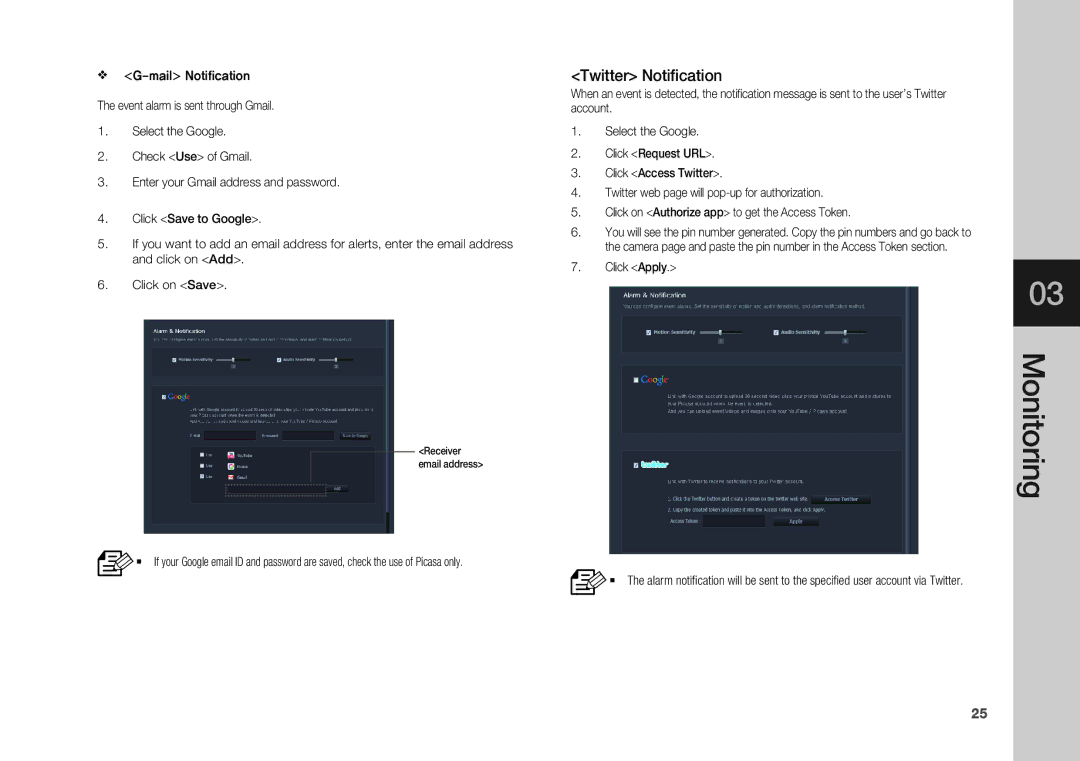 Samsung SNH-1010N user manual Twitter Notification 