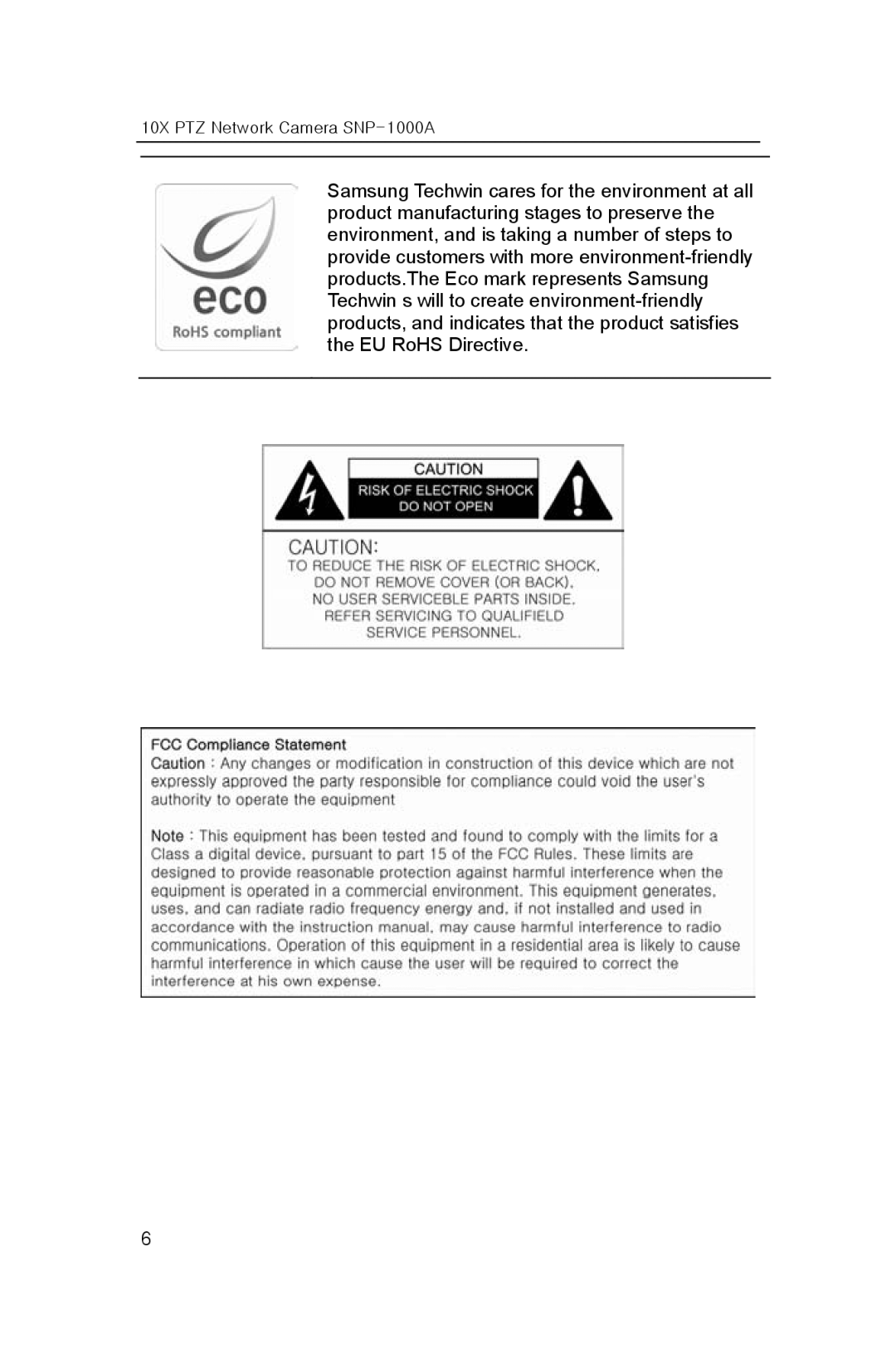 Samsung user manual 10X PTZ Network Camera SNP-1000A 