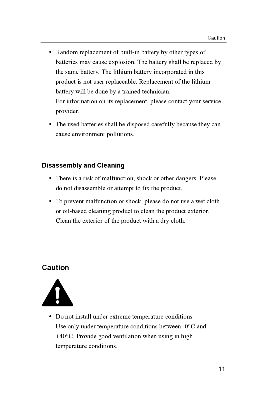 Samsung SNP-1000A user manual Disassembly and Cleaning 