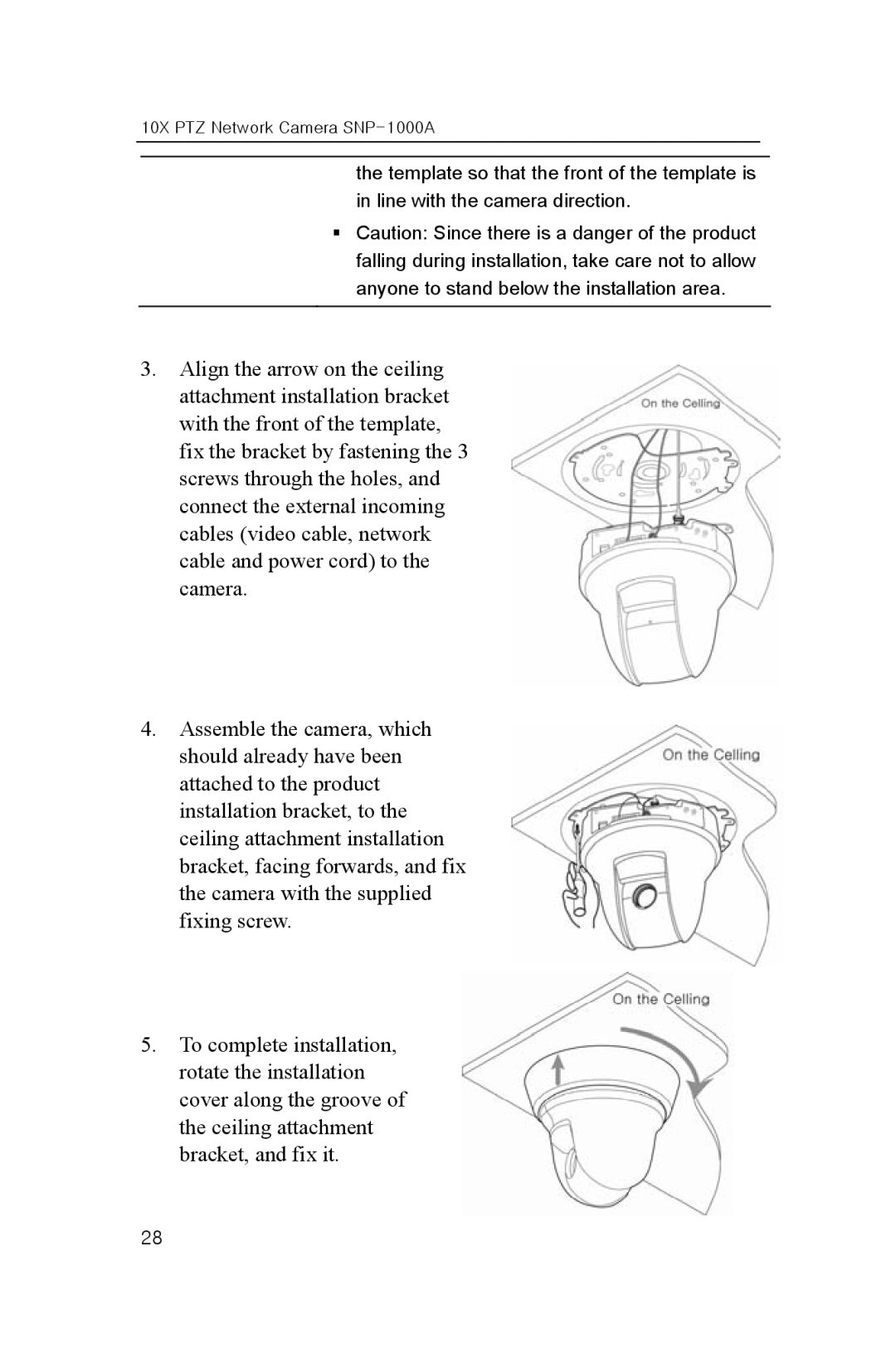 Samsung user manual 10X PTZ Network Camera SNP-1000A 