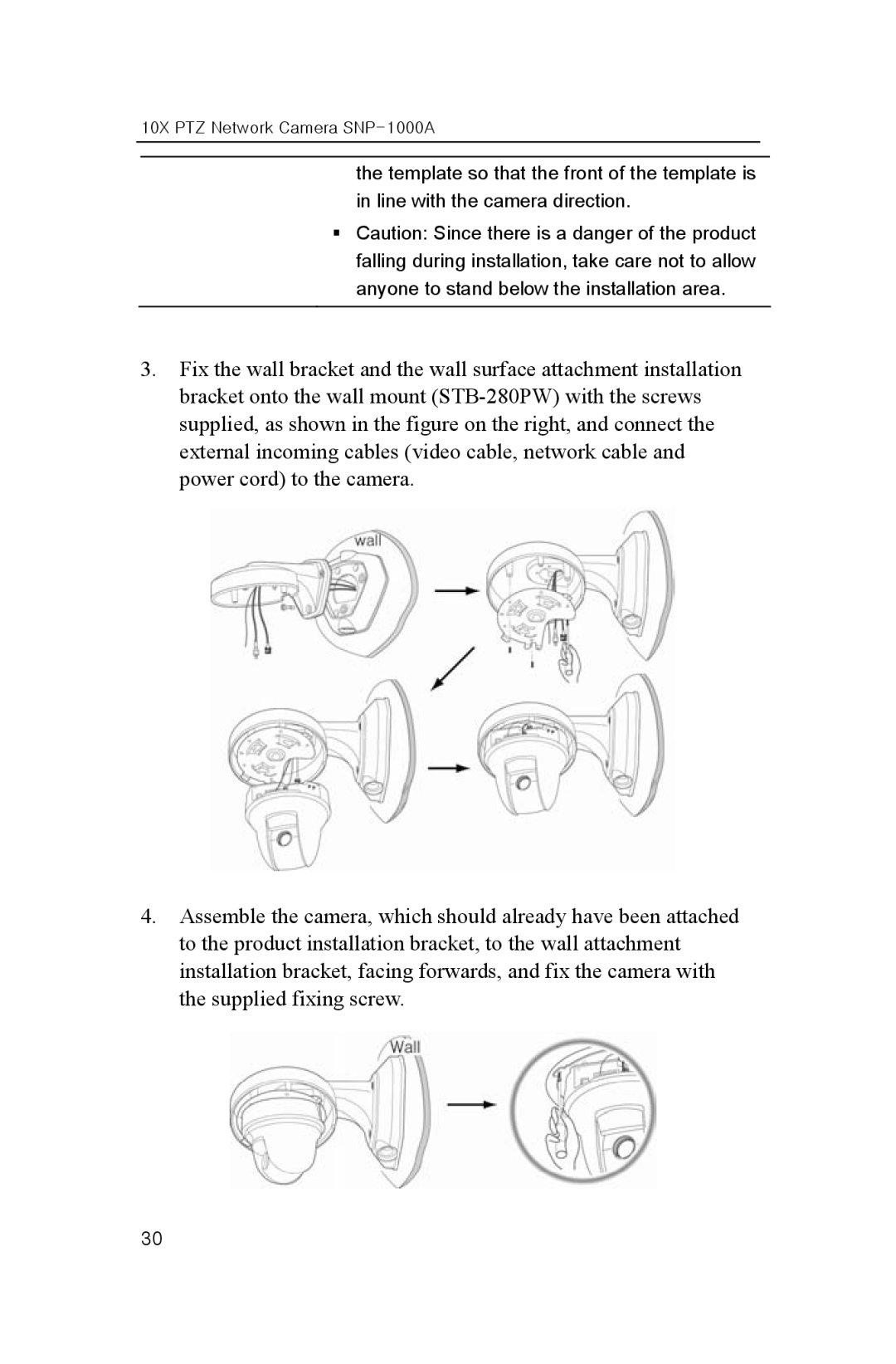 Samsung user manual 10X PTZ Network Camera SNP-1000A 