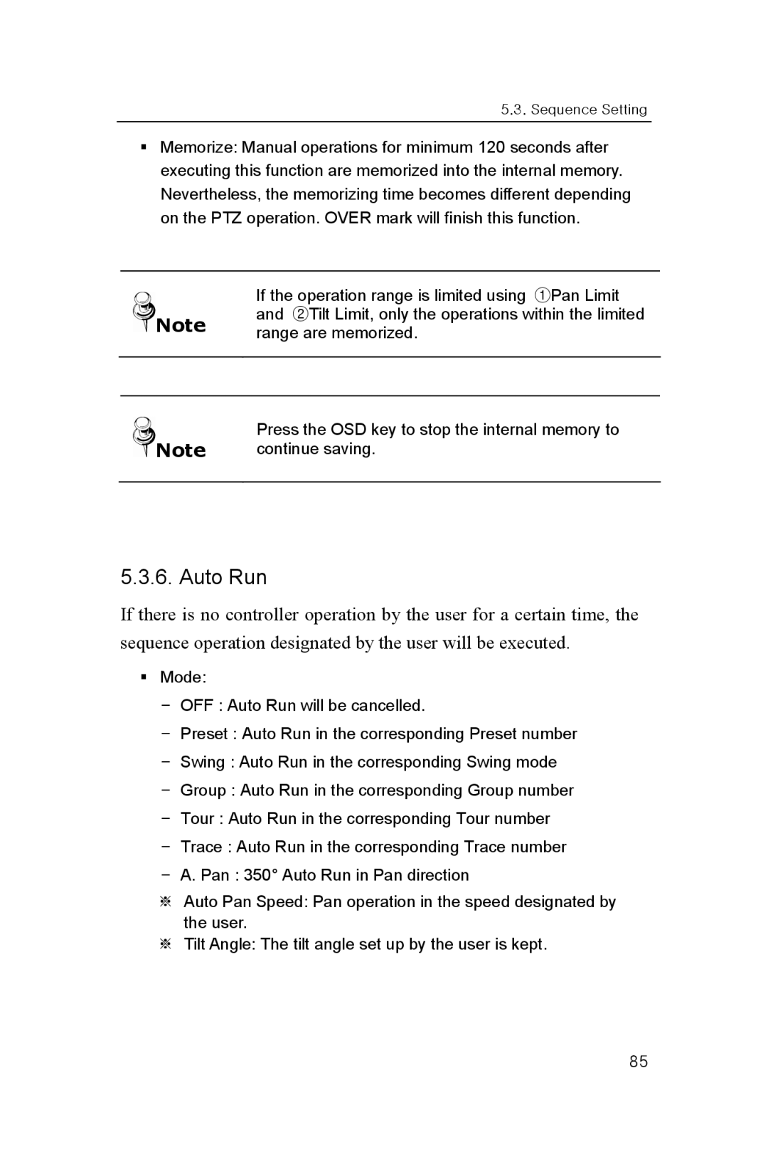 Samsung SNP-1000A user manual Auto Run 