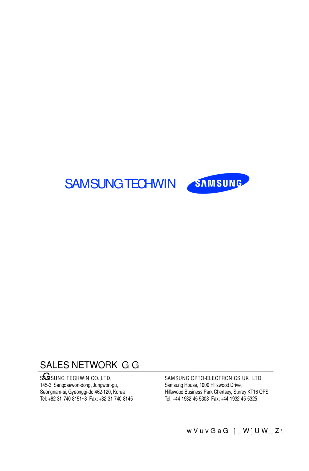 Samsung SNP-3300 user manual Samsung Techwin 